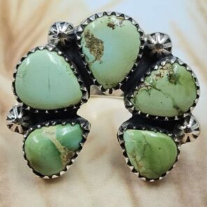 Sonoran Gold Turquoise Naja Size US 6 925 Sterling Silver Ring (REXT166-16)