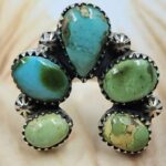 Sonoran Gold Turquoise Naja Size US 7 925 Sterling Silver Ring (REXT166-19)