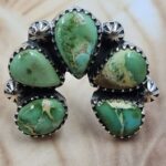 Sonoran Gold Turquoise Naja Size US 6 925 Sterling Silver Ring (REXT166-17)