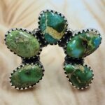 Sonoran Gold Turquoise Naja Size US 9 925 Sterling Silver Ring (REXT166-12)