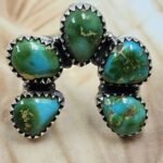 Sonoran Gold Turquoise Naja Size US 10 925 Sterling Silver Ring (REXT166-15)