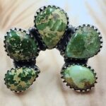 Sonoran Gold Turquoise Naja Size US 9 925 Sterling Silver Ring (REXT166-13)
