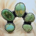 Sonoran Gold Turquoise Naja Size US 10 925 Sterling Silver Ring (REXT166-14)