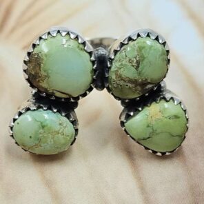 Sonoran Gold Turquoise Naja Size US 6 925 Sterling Silver Ring (REXT166-6)