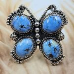 Golden Hills Turquoise Butterfly Size US 8 925 Sterling Silver Ring (REXT166-29)