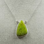Gaspeite 925 Sterling Silver Necklace (REXT2-110)