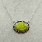 Gaspeite 925 Sterling Silver Necklace (REXT2-112)