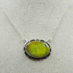 Gaspeite 925 Sterling Silver Necklace (REXT2-113)