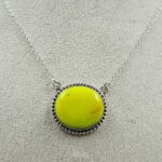 Gaspeite 925 Sterling Silver Necklace (REXT2-115)