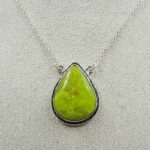 Gaspeite 925 Sterling Silver Necklace (REXT2-116)