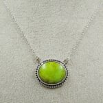 Gaspeite 925 Sterling Silver Necklace (REXT2-118)