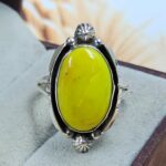 Gaspeite Size US 10 925 Sterling Silver Ring (REXT2-141)