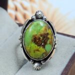Gaspeite Size US 10 925 Sterling Silver Ring (REXT2-140)