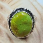 Gaspeite Size US 7 925 Sterling Silver Ring (REXT2-134)