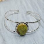 Gaspeite 925 Sterling Silver Bracelet (REXT2-119)