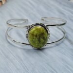 Gaspeite 925 Sterling Silver Bracelet (REXT2-127)