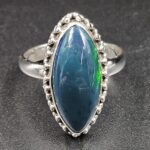 Black Opal 925 Sterling Silver Ring (REXT79-166)