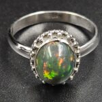 Black Opal 925 Sterling Silver Ring (REXT79-170)
