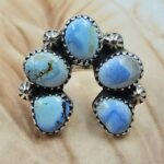 Golden Hills Turquoise Naja Size US 7 925 Sterling Silver Ring (REXT166-39)
