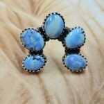 Golden Hills Turquoise Naja Size US 10 925 Sterling Silver Ring (REXT166-64)