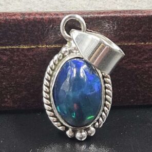 Black Opal 1" 925 Sterling Silver Pendant (REXT79-160)