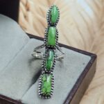 Yungai Green Turquoise 925 Sterling Silver Ring (RS5-169)