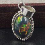Black Opal 1" 925 Sterling Silver Pendant (REXT79-161)