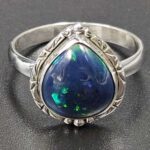 Black Opal 925 Sterling Silver Ring (REXT79-176)