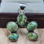 Sonoran Gold Turquoise Naja 925 Sterling Silver Pendant (REXT166-115)
