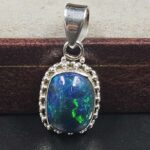Black Opal 1" 925 Sterling Silver Pendant (REXT79-137)