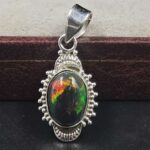 Black Opal 1" 925 Sterling Silver Pendant (REXT79-147)