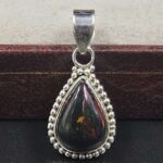 Black Opal 1" 925 Sterling Silver Pendant (REXT79-154)