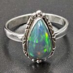 Black Opal 925 Sterling Silver Ring (REXT79-177)