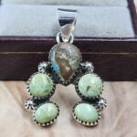 Sonoran Gold Turquoise Naja 925 Sterling Silver Pendant (REXT166-126)