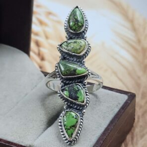 Yungai Green Turquoise 925 Sterling Silver Ring (RS5-198)