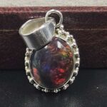 Black Opal 1" 925 Sterling Silver Pendant (REXT79-139)