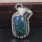 Black Opal 1" 925 Sterling Silver Pendant (REXT79-164)