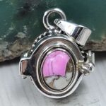 Cotton Candy Turquoise 925 Sterling Silver Poison Box Pendant (REXT164-67)