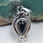 Black Onyx 925 Sterling Silver Poison Box Pendant (REXT164-51)