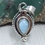 Larimar 925 Sterling Silver Poison Box Pendant (REXT164-55)
