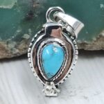 Kingman Turquoise 925 Sterling Silver Poison Box Pendant (REXT164-58)