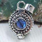Labradorite 925 Sterling Silver Poison Box Pendant (REXT164-73)