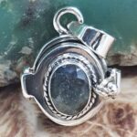 Labradorite 925 Sterling Silver Poison Box Pendant (REXT164-39)