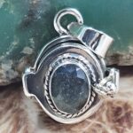Labradorite 925 Sterling Silver Poison Box Pendant (REXT164-62)