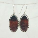 Bloodstone 925 Sterling Silver Earring (REXT15-104)