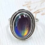 Aurora Opal Size US 9 925 Sterling Silver Ring (REXT77-61)