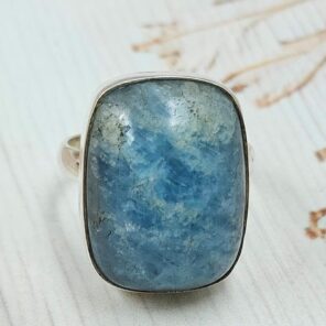 Aquamarine Size US 10 925 Sterling Silver Ring (REXT167-111)