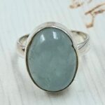 Aquamarine Size US 7 925 Sterling Silver Ring (REXT167-112)