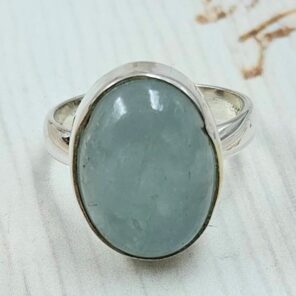 Aquamarine Size US 7 925 Sterling Silver Pendant (REXT167-112)