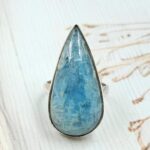 Aquamarine Size US 9 925 Sterling Silver Ring (REXT167-115)